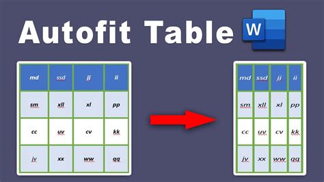 How To Autofit Table In Microsoft Word Document Youtube