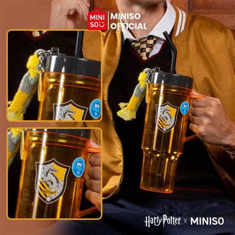 Miniso X Harry Potter L Plastic Drinking Bottle With Straw Portable