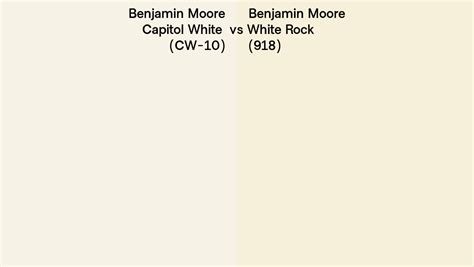 Benjamin Moore Capitol White Vs White Rock Side By Side Comparison