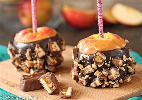 Candy Bar Caramel Apples Recipe