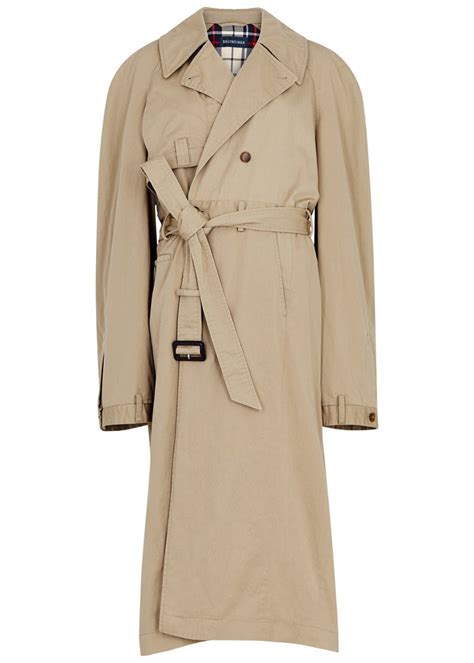 Balenciaga Deconstructed Cotton Twill Trench Coat Endource