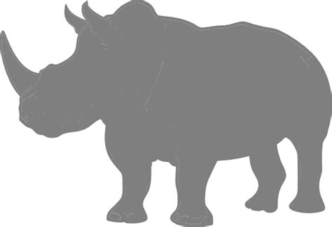 Download Rhino Clipart Silhouette Rhino Silhouette Clip Art Png Image