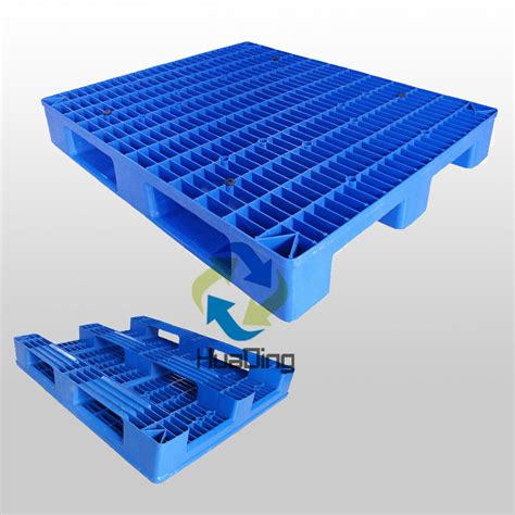 L1200 W1000 H160mm HDPE PP Plastic Pallets 3 Runners Open Deck With