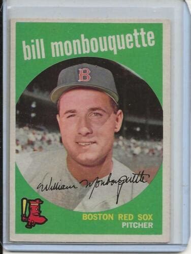 1959 Topps Baseball Card Bill Monbouquette Pitcher Boston Red Sox NR MT