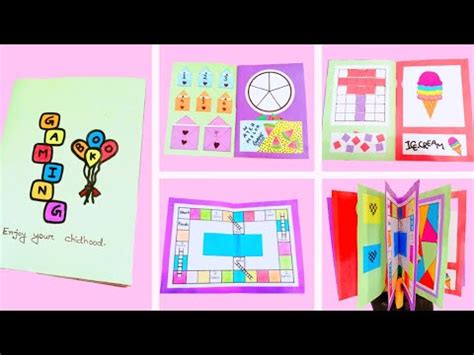 Easy Paper Gaming Book Diy Cute Coloring Gaming Book Diy Paper