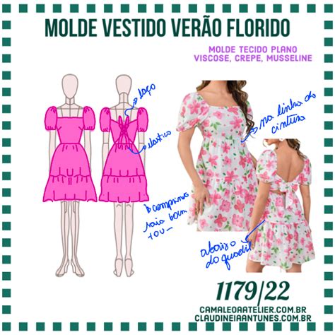 Molde Vestido Ver O Florido Camaleoa Atelier De Costura