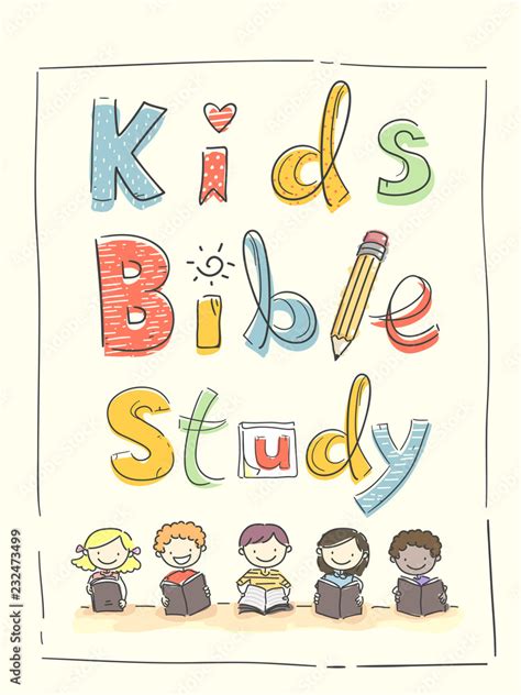 Kids Bible Study Illustration Stock Vector Adobe Stock