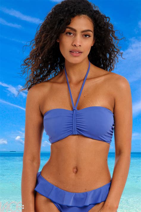 Freya Swim Jewel Cove Bikini Beha Bandeau E I Cup Plain Azure Lace