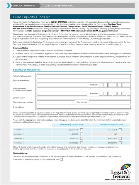 Fillable Online Lgim Liquidity Funds Plc Fax Email Print Pdffiller