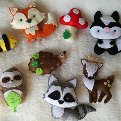 Felt Forest Animals Etsy