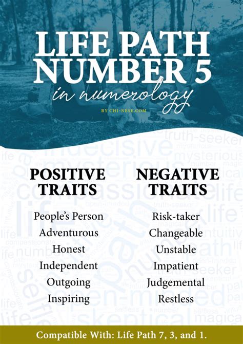 Life Path Number 5 Positive Negative Traits Interesting Facts