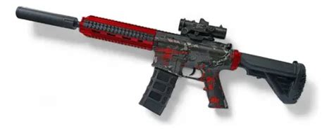 Arma De Gel M416 Vermelha - Arma De Gel Rifle M416 Red Com Visão Infravermelha Camuflado/red ...