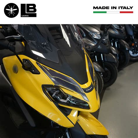 Kit Adesivi 3D Nero Protezioni Scooter Compatibili Con Yamaha Tmax 560