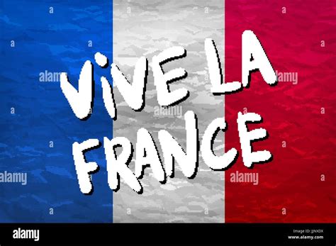 Vive la France hand painted national flag vector art Stock Vector Image ...