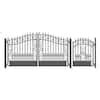 ALEKO 17 Ft X 6 Ft Black Steel Dual Swing Driveway Gate Venice Style