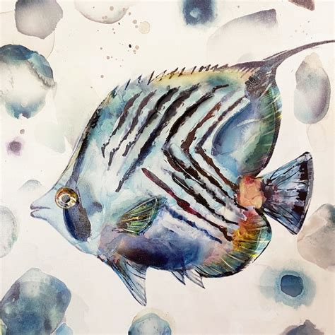 Angelfish Painting Etsy