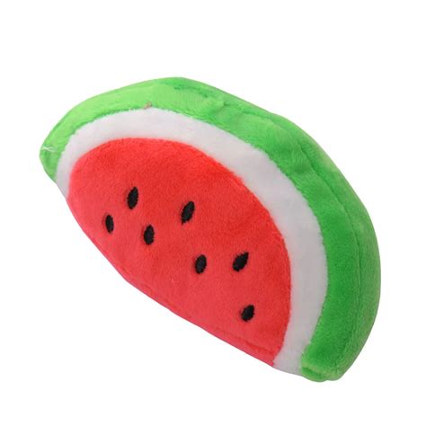 Cute Watermelon Toys For Cat Dogs Plush Pets Toys With Noise For Kitten