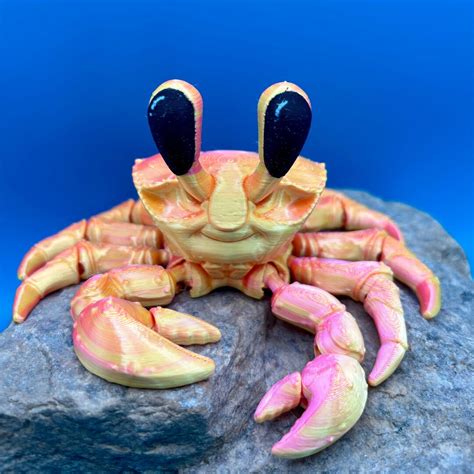 D Articulated Ghost Crab Custom Colors Desk Fidget Toy Authorized