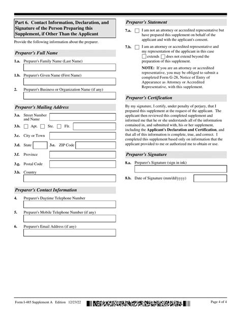 Uscis Form I 485 Supplement A Download Fillable Pdf Or Fill Online