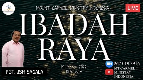 IBADAH SABAT RAYA Pdt JSM Sagala MCMI 14 Mei 2022 YouTube