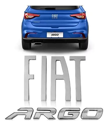 Escrita Fiat Emblema Argo 2017 2018 2019 Mala Cromado MercadoLivre