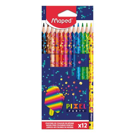 Maped Pixel Party Pencils 12 Pack Hobbycraft