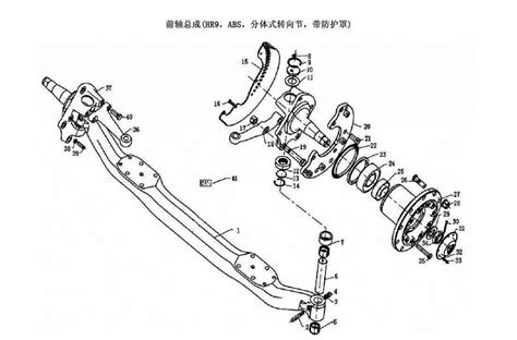 HF9 Front Axle Sinotruk Parts Catalogs Sinotruk Sitrak