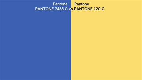 Pantone 7455 C Vs PANTONE 120 C Side By Side Comparison