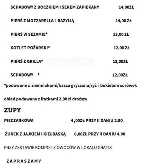 Menu At Obiady Echo Obiady Domowe Catering Kuchnia Polska Pub Bar