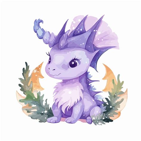 Premium Vector Purple Baby Dinosaur On White Background