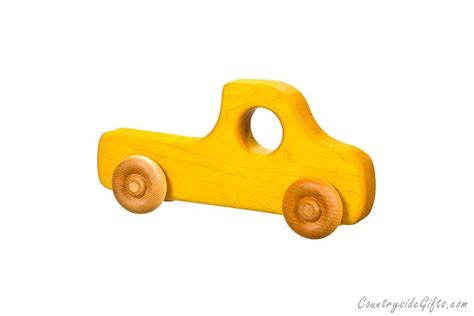 Yellow Hardwood Wooden Toy Pickup Truck : Countryside Gifts, LLC | Toy ...