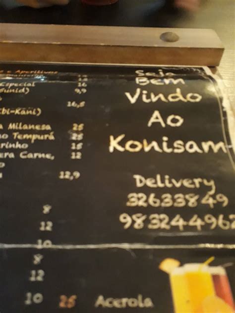 Menu Em Konisam Temakeria E Sushi Bar Ananindeua