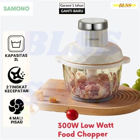 Jual Samono Food Chopper Kaca Blender Food Processor Multifungsi Low