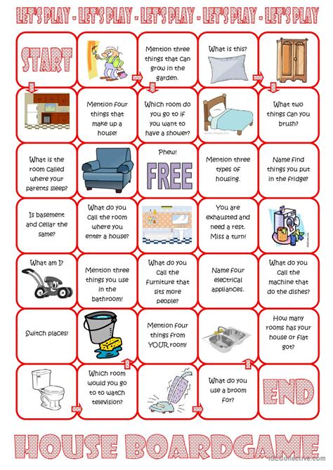 House Board Game Warmer Filler Français Fle Fiches Pedagogiques Pdf