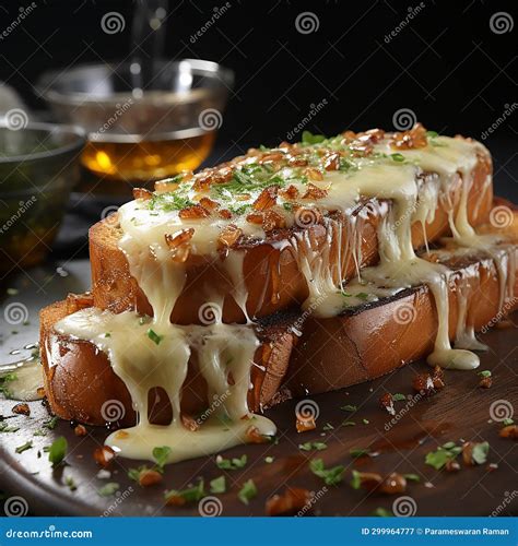 Garlic bread stock illustration. Illustration of toasted - 299964777