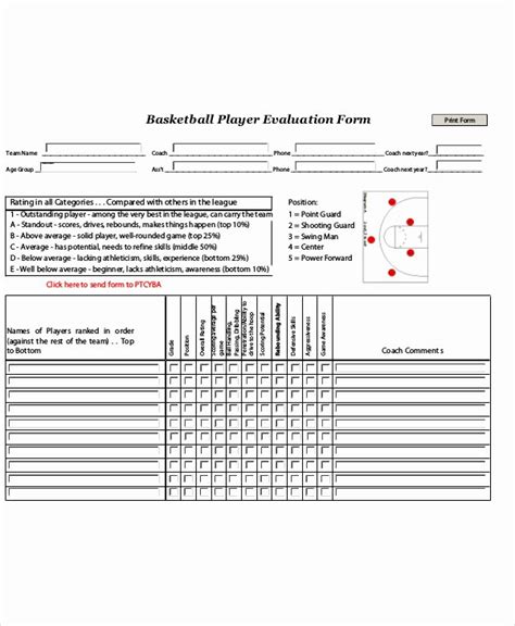 √ 20 Basketball Tryout form ™ | Dannybarrantes Template