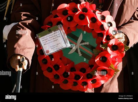 Lieutenant Tul Bahadur Pun V C Lays A Wreath On Behalf Of The Gurkas