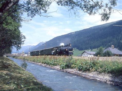 Rhb Dampfzug F R Rh Tia Incoming Von Davos Platz Nach Filisur Vom