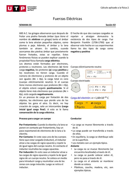 S01 S2 Fuerzas Electricas Ejercicios Clculo aplicado a la fÌsica 2