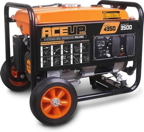 Aceup Energy Portable Generator 4350 Watt Gas Powered Equipment With