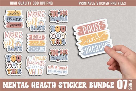 Mental Health Sticker Bundle Graphic By Craftart · Creative Fabrica