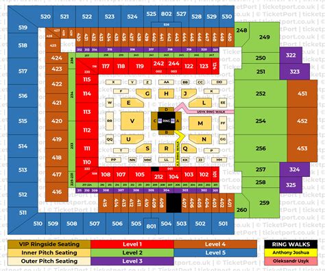 Tottenham Seating Plan