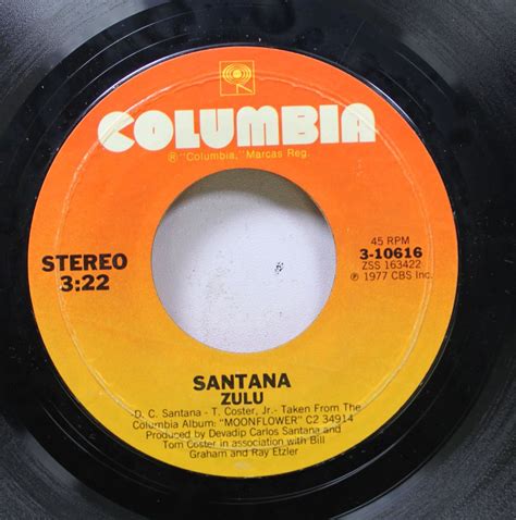 Santana 45 Rpm Zulu Shes Not There Music