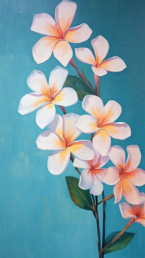 Plumeria flower painting petal plant. | Premium Photo Illustration ...