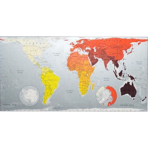 The Future Mapping Company Future Map Weltkarte gelb-rot-violett