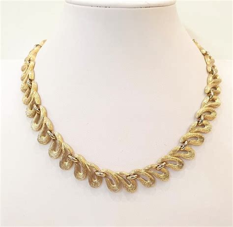 MONET New York 1950 S Elegant 18kt Gold Plated Necklace Catawiki