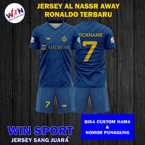 Jual Setelan Jersey Al Nassr Fc AWAY Klub Arab Saudi Terbaru Jersey Al