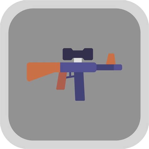 Assault Rifle Flat Round Corner Icon 43011237 Vector Art At Vecteezy