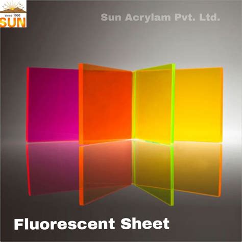 pan india fluorescent acrylic sheet rs  square feet sun acrylam