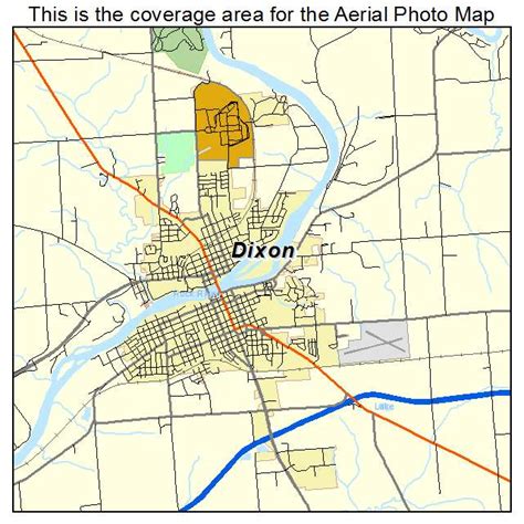 Aerial Photography Map of Dixon, IL Illinois